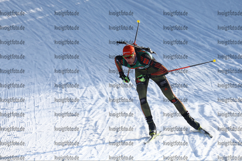 13.01.2018, xkvx, Wintersport, Alpencup - DSV Biathlon Deutschlandpokal - Hochfilzen, Einzel v.l. GOMBERT Tom
