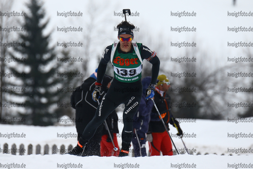 14.01.2018, xkvx, Wintersport, Alpencup - DSV Biathlon Deutschlandpokal - Hochfilzen, Sprint v.l. FAVRE Robin