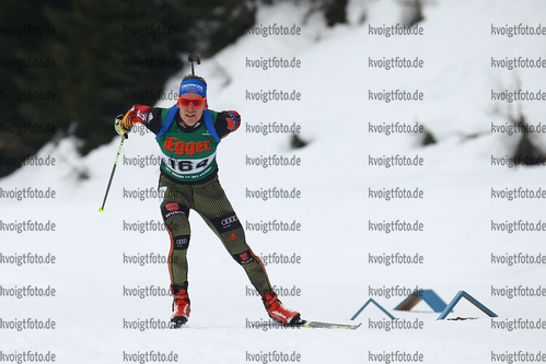 14.01.2018, xkvx, Wintersport, Alpencup - DSV Biathlon Deutschlandpokal - Hochfilzen, Sprint v.l. REITER Dominic