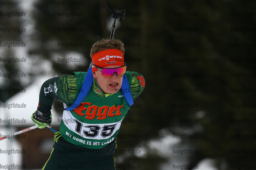 14.01.2018, xkvx, Wintersport, Alpencup - DSV Biathlon Deutschlandpokal - Hochfilzen, Sprint v.l. GROTIAN Tim