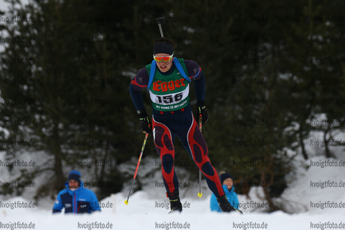 14.01.2018, xkvx, Wintersport, Alpencup - DSV Biathlon Deutschlandpokal - Hochfilzen, Sprint v.l. BARCHEWITZ Max