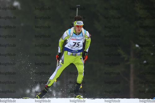 26.01.2018, xkvx, Wintersport, Biathlon IBU Junior Cup - Nove Mesto Na Morave, Sprint v.l. BUTA Florin-Catalin