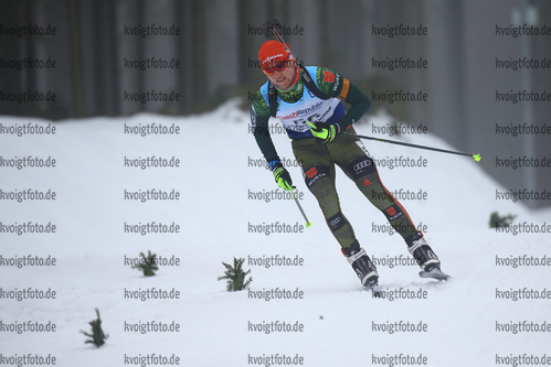 26.01.2018, xkvx, Wintersport, Biathlon IBU Junior Cup - Nove Mesto Na Morave, Sprint v.l. VEIT Marinus