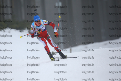 26.01.2018, xkvx, Wintersport, Biathlon IBU Junior Cup - Nove Mesto Na Morave, Sprint v.l. DIELEN Pjotr
