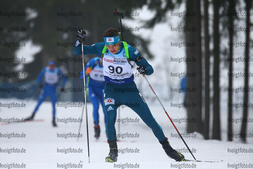 26.01.2018, xkvx, Wintersport, Biathlon IBU Junior Cup - Nove Mesto Na Morave, Sprint v.l. PONOMARENKO Oleksandr