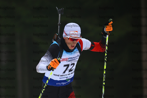 26.01.2018, xkvx, Wintersport, Biathlon IBU Junior Cup - Nove Mesto Na Morave, Sprint v.l. KROELL Lukas