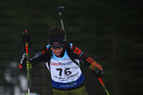26.01.2018, xkvx, Wintersport, Biathlon IBU Junior Cup - Nove Mesto Na Morave, Sprint v.l. LIPOWITZ Philipp