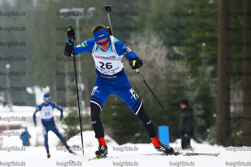 27.01.2018, xkvx, Wintersport, Biathlon IBU Junior Cup - Nove Mesto Na Morave, Sprint v.l. AOLAID Marten