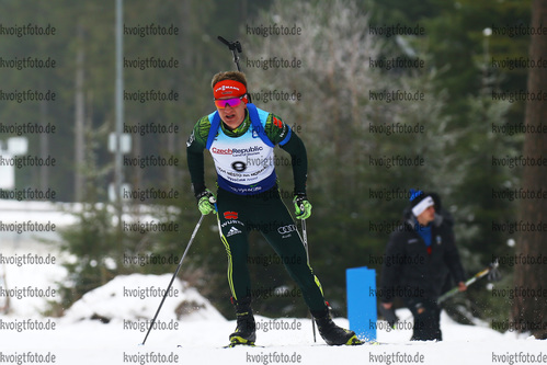 27.01.2018, xkvx, Wintersport, Biathlon IBU Junior Cup - Nove Mesto Na Morave, Sprint v.l. v