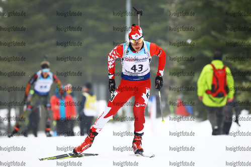 27.01.2018, xkvx, Wintersport, Biathlon IBU Junior Cup - Nove Mesto Na Morave, Sprint v.l. BOCHKARNIKOV Sergey