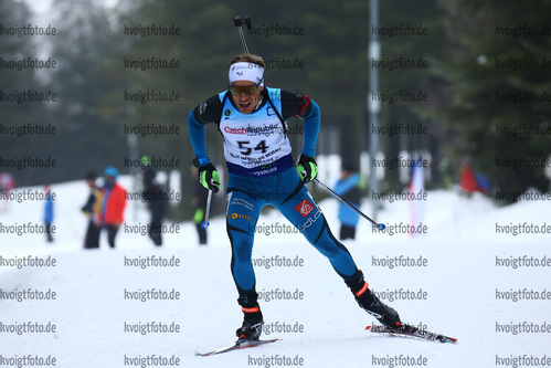27.01.2018, xkvx, Wintersport, Biathlon IBU Junior Cup - Nove Mesto Na Morave, Sprint v.l. LAMURE Morgan