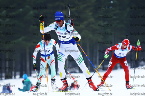27.01.2018, xkvx, Wintersport, Biathlon IBU Junior Cup - Nove Mesto Na Morave, Sprint v.l. SILVA Altair