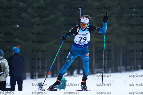27.01.2018, xkvx, Wintersport, Biathlon IBU Junior Cup - Nove Mesto Na Morave, Sprint v.l. BOURGEOIS REPUBLIQUE Martin