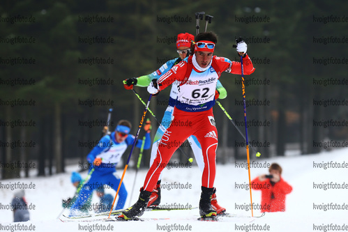 27.01.2018, xkvx, Wintersport, Biathlon IBU Junior Cup - Nove Mesto Na Morave, Sprint v.l. YILMAZ Halil Ibrahim