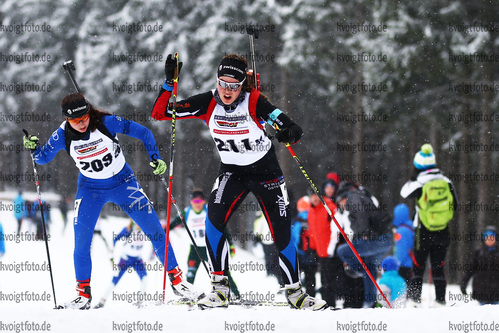 04.02.2018, xkvx, Wintersport, Alpencup - DSV Biathlon Deutschlandpokal - Oberhof, Sprint v.l. MARX Nele