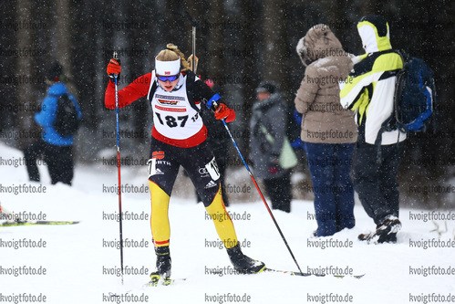 04.02.2018, xkvx, Wintersport, Alpencup - DSV Biathlon Deutschlandpokal - Oberhof, Sprint v.l. HERKLOTZ Marie