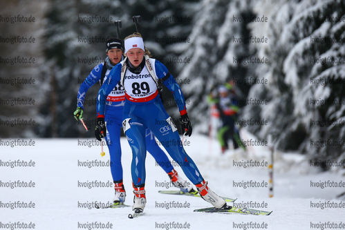 10.02.2018, xkvx, Wintersport, DSV Biathlon Deutschlandpokal - Altenberg, Massenstart v.l. HOLLER Vroni