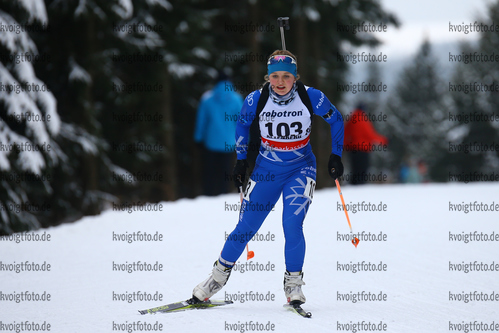 10.02.2018, xkvx, Wintersport, DSV Biathlon Deutschlandpokal - Altenberg, Massenstart v.l. HICKMANN Josefine