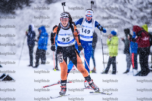 13.01.2019, xkvx, Biathlon, Deutschlandpokal Ridnaun, Sprint, v.l. GIORDANO  Martina