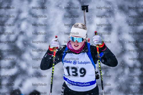 13.01.2019, xkvx, Biathlon, Deutschlandpokal Ridnaun, Sprint, v.l. FRAVI  Larina