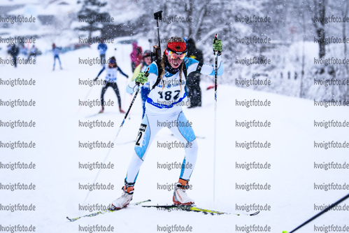 13.01.2019, xkvx, Biathlon, Deutschlandpokal Ridnaun, Sprint, v.l. LEUBNER  Berta