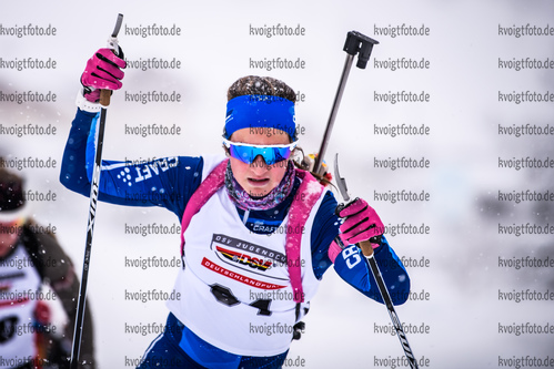 14.01.2019, xkvx, Biathlon, Qualifikationsrennen JWM, Massenstart v.l. VOGL Lara