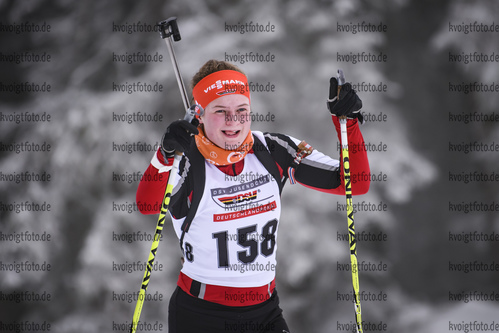 26.01.2019, xkvx, Biathlon, Deutschlandpokal Notschrei, Sprint, v.l. HARTMANN Johanna