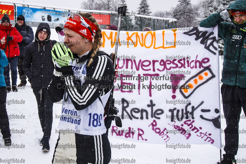 27.01.2019, xkvx, Biathlon, Deutschlandpokal Notschrei, Abschied Annika Knoll, v.l. KNOLL Annika / Abschied / Abschiedsrennen / Verabschiedung
