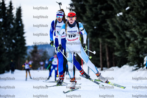 10.02.2019, xkvx, Biathlon, Deutschlandpokal Altenberg, Verfolgung, v.l. LEUBNER Berta