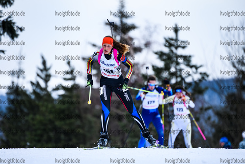 10.02.2019, xkvx, Biathlon, Deutschlandpokal Altenberg, Verfolgung, v.l. KAISER Frances