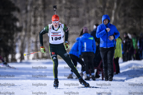 23.02.2019, xkvx, Biathlon, Deutsche Jugendmeisterschaft Kaltenbrunn, Sprint, v.l. GROSS Simon