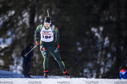 23.02.2019, xkvx, Biathlon, Deutsche Jugendmeisterschaft Kaltenbrunn, Sprint, v.l. STRELOW Justus
