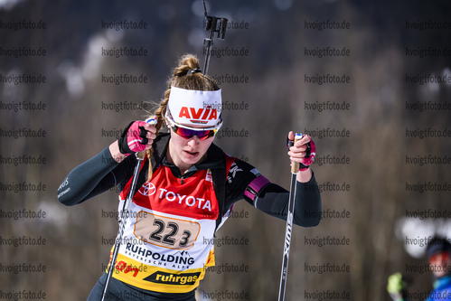 24.02.2019, xkvx, Biathlon, Deutsche Jugendmeisterschaft Kaltenbrunn, Staffel, v.l. PUDERBACH Gina Marie