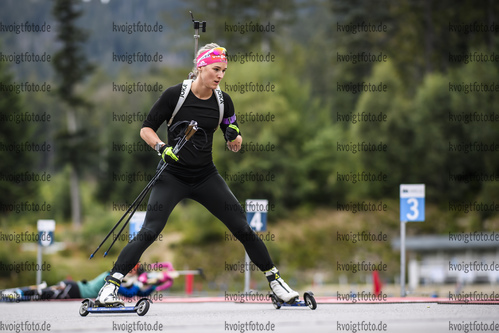 06.09.2019, xkvx, Biathlon, Deutsche Meisterschaften am Arber, Training Damen, v.l. Denise Herrmann