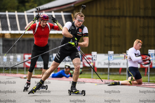 06.09.2019, xkvx, Biathlon, Deutsche Meisterschaften am Arber, Training Herren, v.l. Lucas Fratzscher