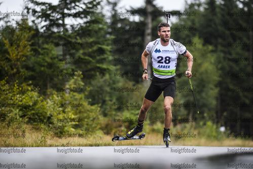 07.09.2019, xkvx, Biathlon, Deutsche Meisterschaften am Arber, Sprint Herren, v.l. Matthias Dorfer