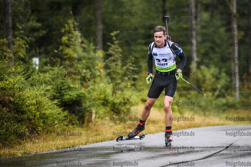 07.09.2019, xkvx, Biathlon, Deutsche Meisterschaften am Arber, Sprint Herren, v.l. Christian Krasman