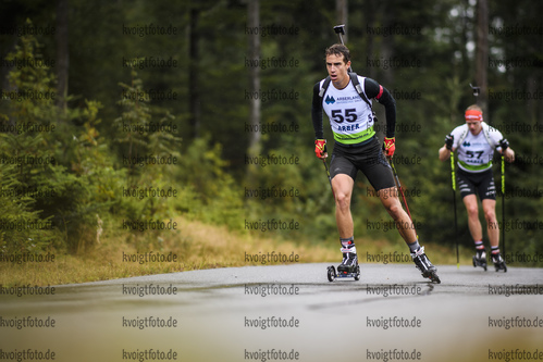 07.09.2019, xkvx, Biathlon, Deutsche Meisterschaften am Arber, Sprint Herren, v.l. Simon Kaiser