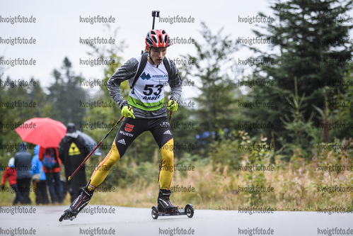 07.09.2019, xkvx, Biathlon, Deutsche Meisterschaften am Arber, Sprint Herren, v.l. Leo Pestel