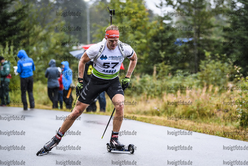 07.09.2019, xkvx, Biathlon, Deutsche Meisterschaften am Arber, Sprint Herren, v.l. Roman Rees