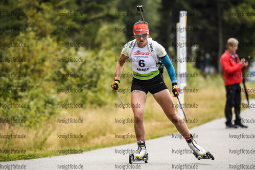 08.09.2019, xkvx, Biathlon, Deutsche Meisterschaften am Arber, Verfolgung Damen, v.l. Juliane Fruehwirt