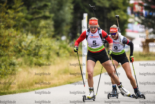 08.09.2019, xkvx, Biathlon, Deutsche Meisterschaften am Arber, Verfolgung Damen, v.l. Janina Hettich