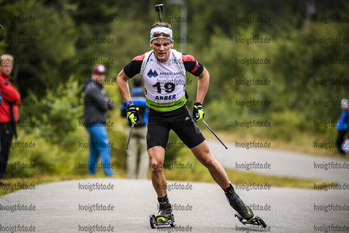 08.09.2019, xkvx, Biathlon, Deutsche Meisterschaften am Arber, Verfolgung Herren, v.l. Niklas Homberg