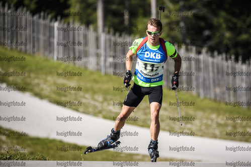 15.09.2019, xkvx, Biathlon, Deutsche Meisterschaften in Ruhpolding, Staffel Herren, v.l. Markus Schweinberg