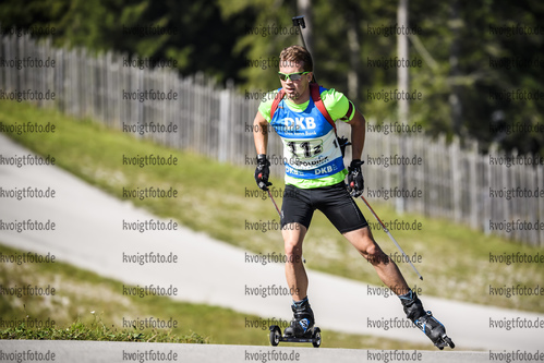 15.09.2019, xkvx, Biathlon, Deutsche Meisterschaften in Ruhpolding, Staffel Herren, v.l. Markus Schweinberg