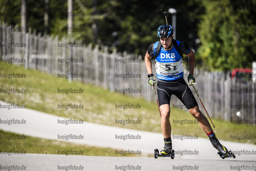 15.09.2019, xkvx, Biathlon, Deutsche Meisterschaften in Ruhpolding, Staffel Herren, v.l. Sven Lohschmidt