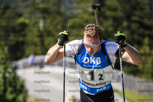 15.09.2019, xkvx, Biathlon, Deutsche Meisterschaften in Ruhpolding, Staffel Herren, v.l. Lucas Fratzscher