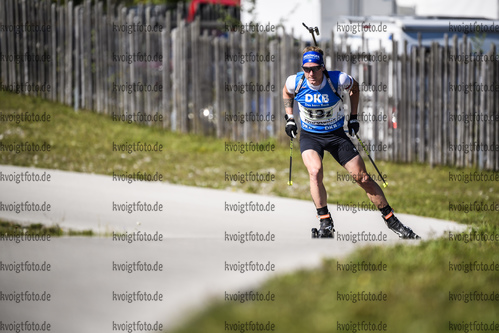 15.09.2019, xkvx, Biathlon, Deutsche Meisterschaften in Ruhpolding, Staffel Herren, v.l. Lukas Hofer