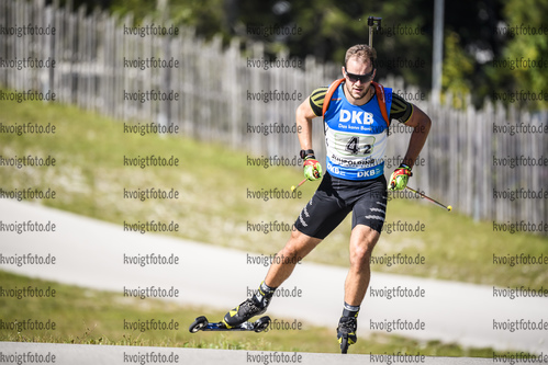 15.09.2019, xkvx, Biathlon, Deutsche Meisterschaften in Ruhpolding, Staffel Herren, v.l. Danilo Riethmueller