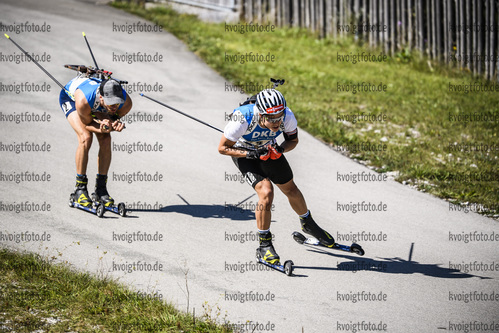 15.09.2019, xkvx, Biathlon, Deutsche Meisterschaften in Ruhpolding, Staffel Herren, v.l. Matthias Dorfer, Philipp Horn